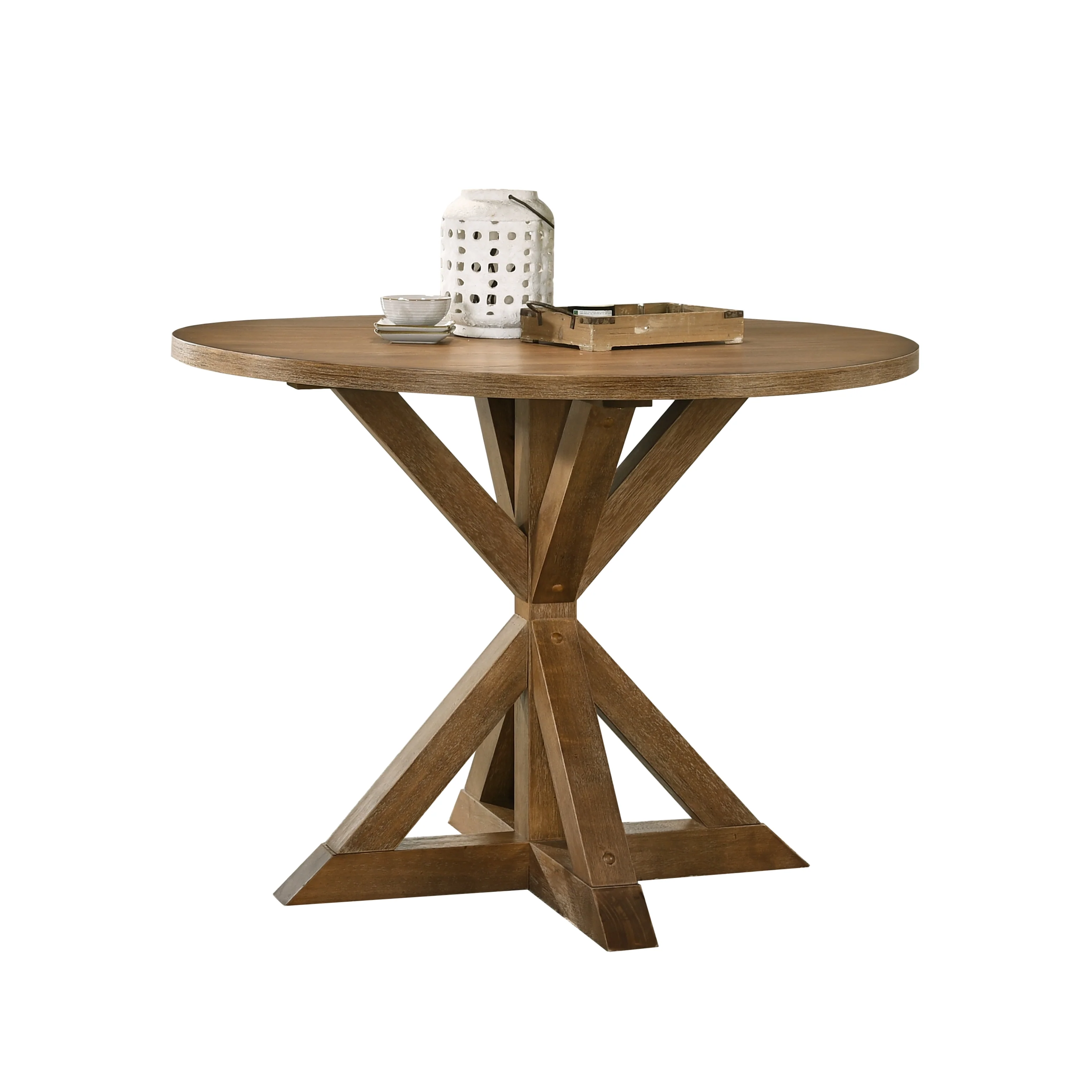 Firlo 36 Counter Height Dining Table with Cross-Buck Pedestal Base