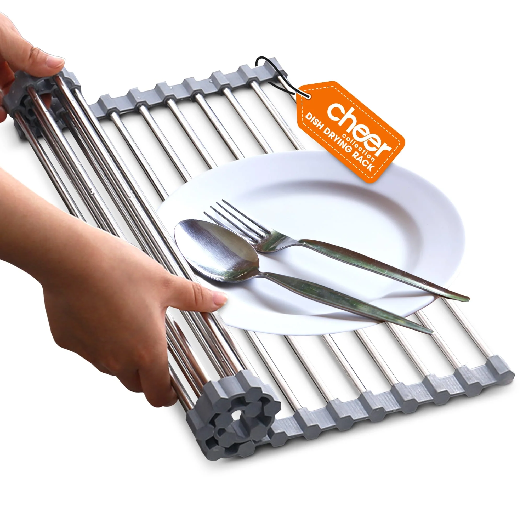 Cheer Collection Multipurpose Over The Sink Stainless Steel Drying Rack