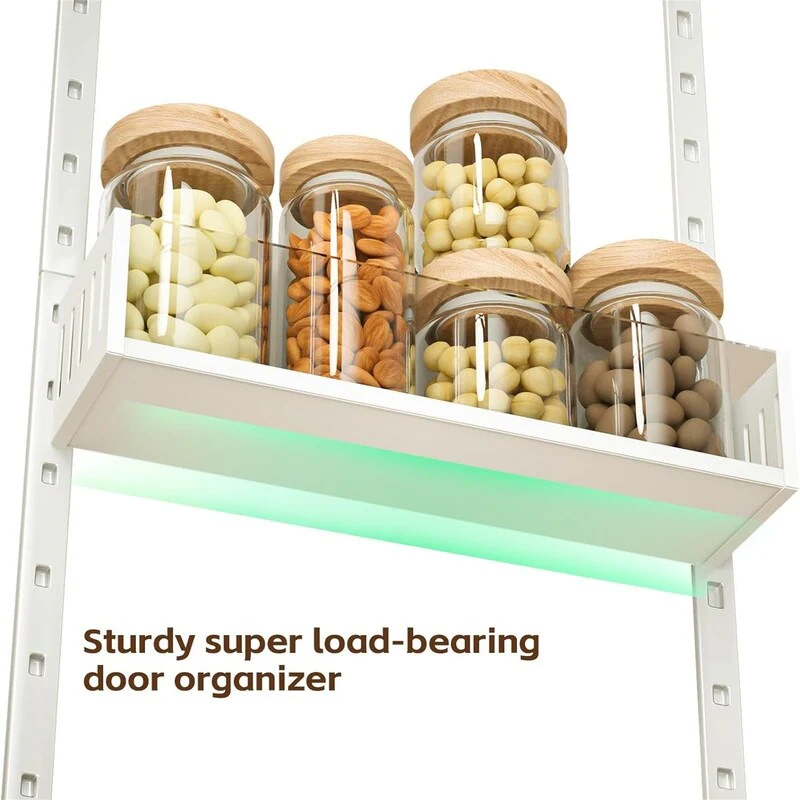 6Tier Over the Door Pantry Organizer with Sturdy Metal Shelves - 5.51