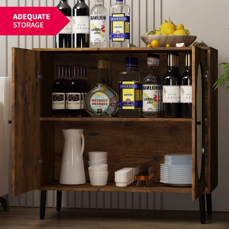 Mixoy Convertible Wine Bar Cabinet,55