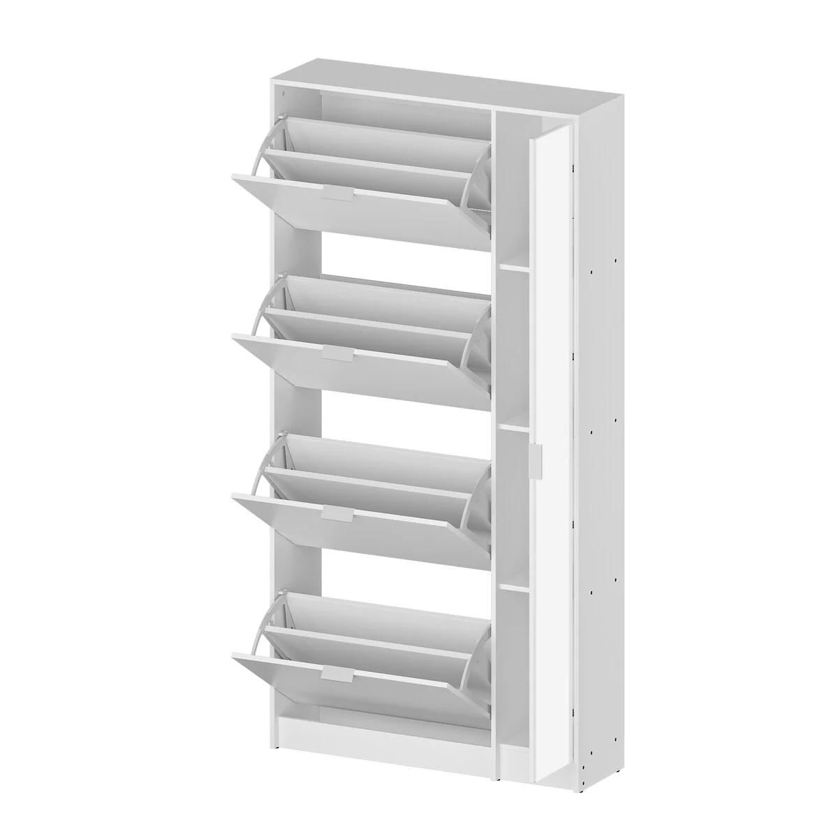 Shoe Organizer w/Mirror Elegant Space Enhancer Entryways Shoe Cabinet