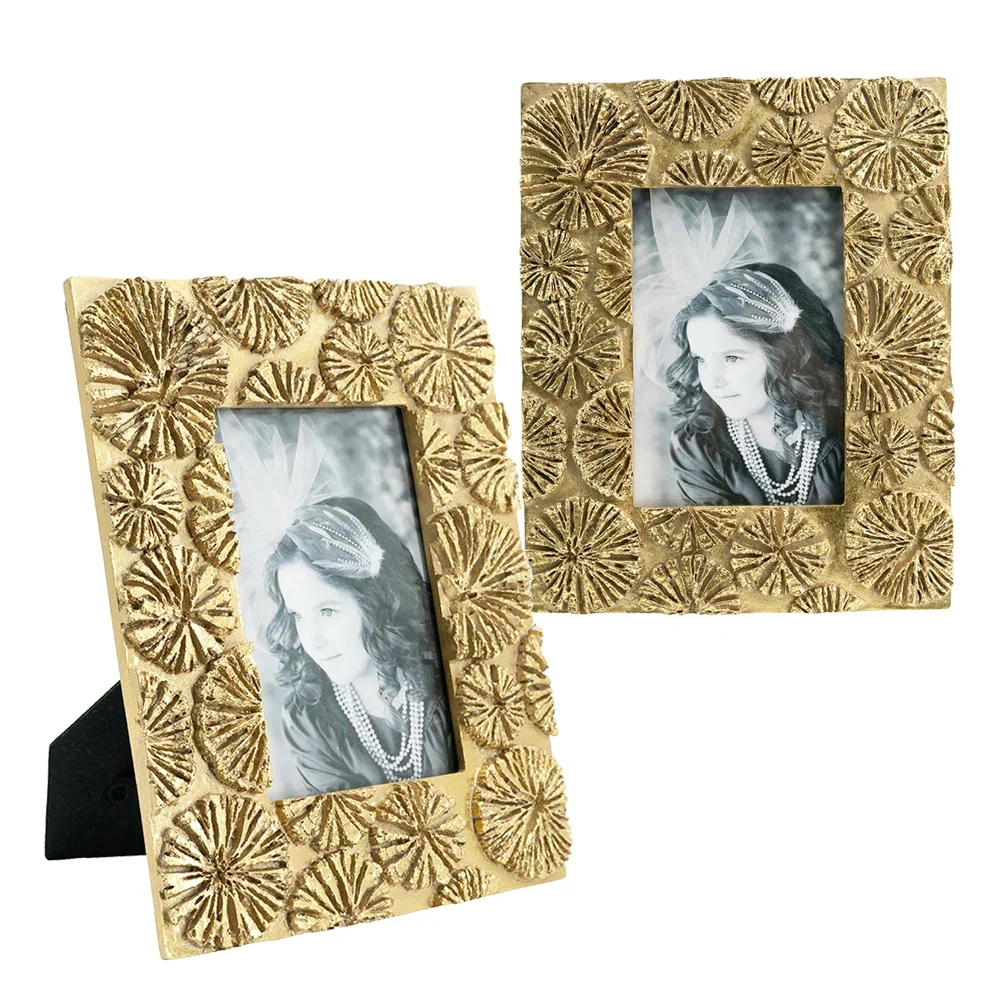 Photo Frame with Metallic Border, Set of 2