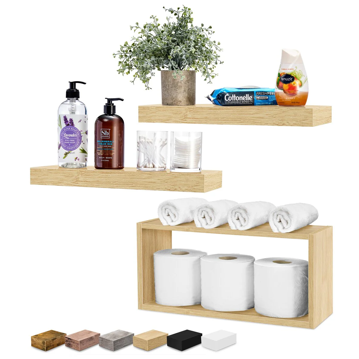 Sorbus Floating Shelves for Wall Set of 3 - 16
