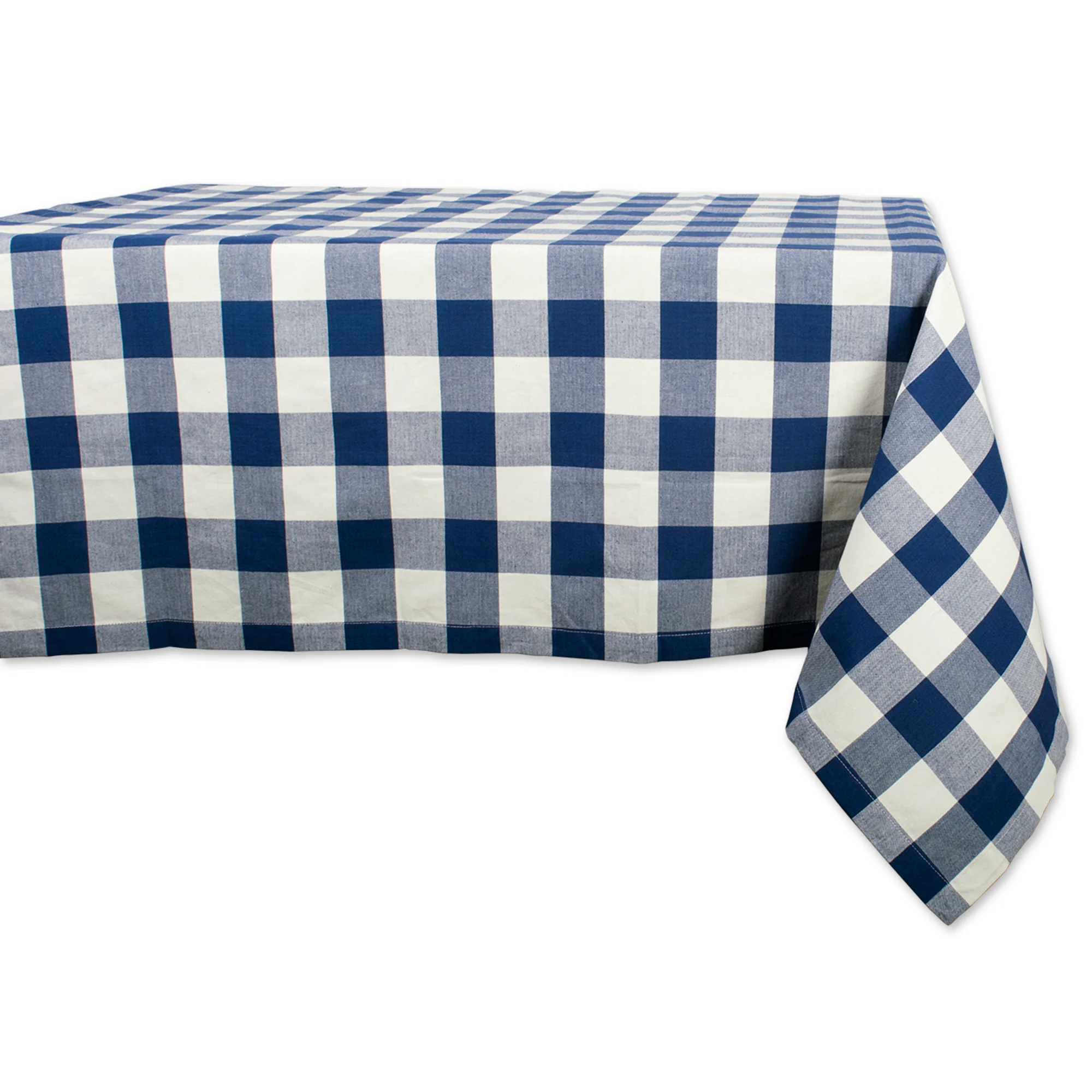 Navy Buffalo Check Tablecloth