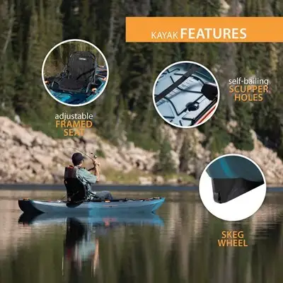 Lifetime Yukon Angler 116 Fishing Kayak (Paddle Included)