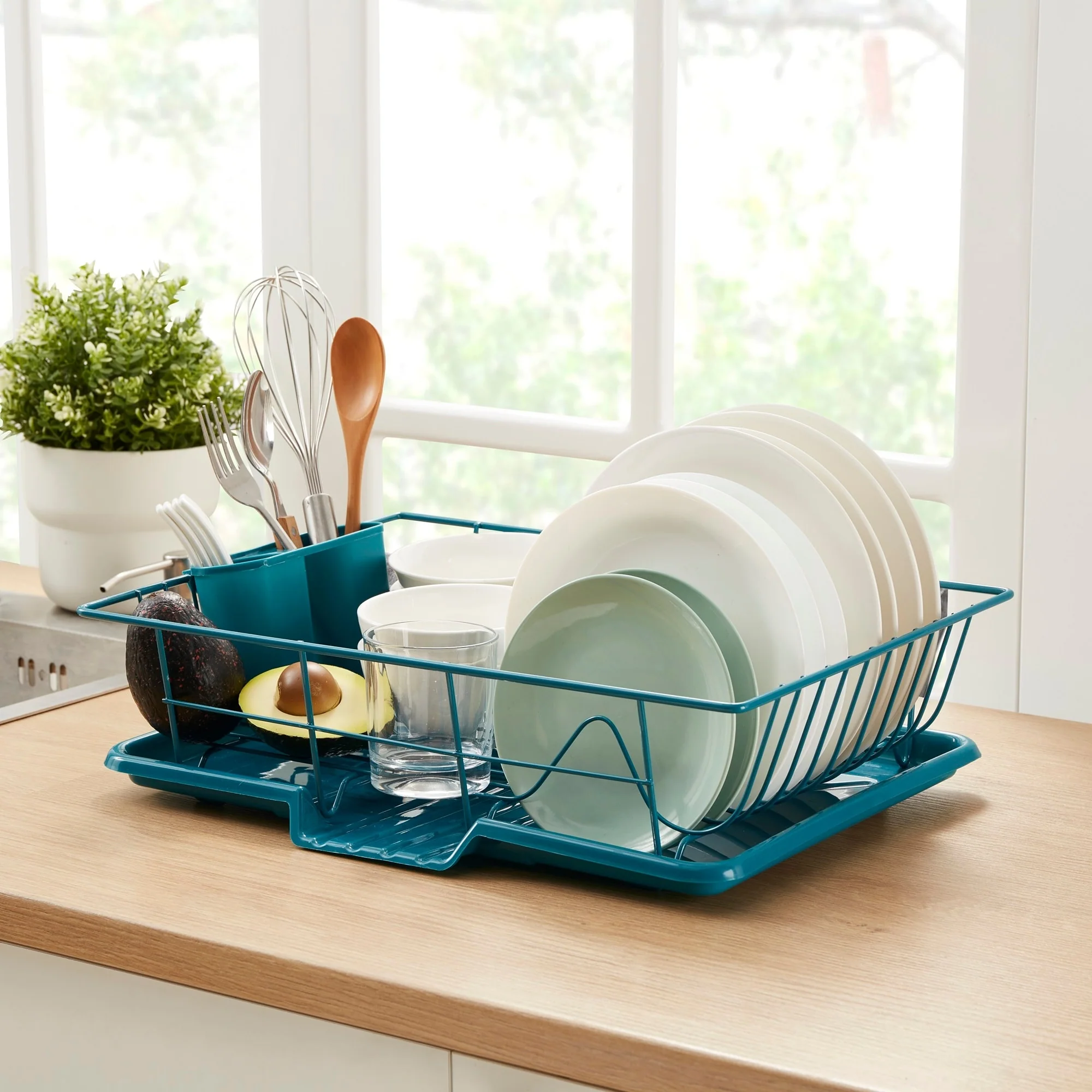 Sweet Home Collection 3-Piece Kitchen Sink Dish Drainer Set