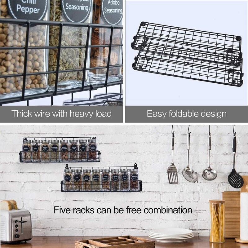 Spice Rack Organizer, 5-Tier Wall Spice Rack - 2.55