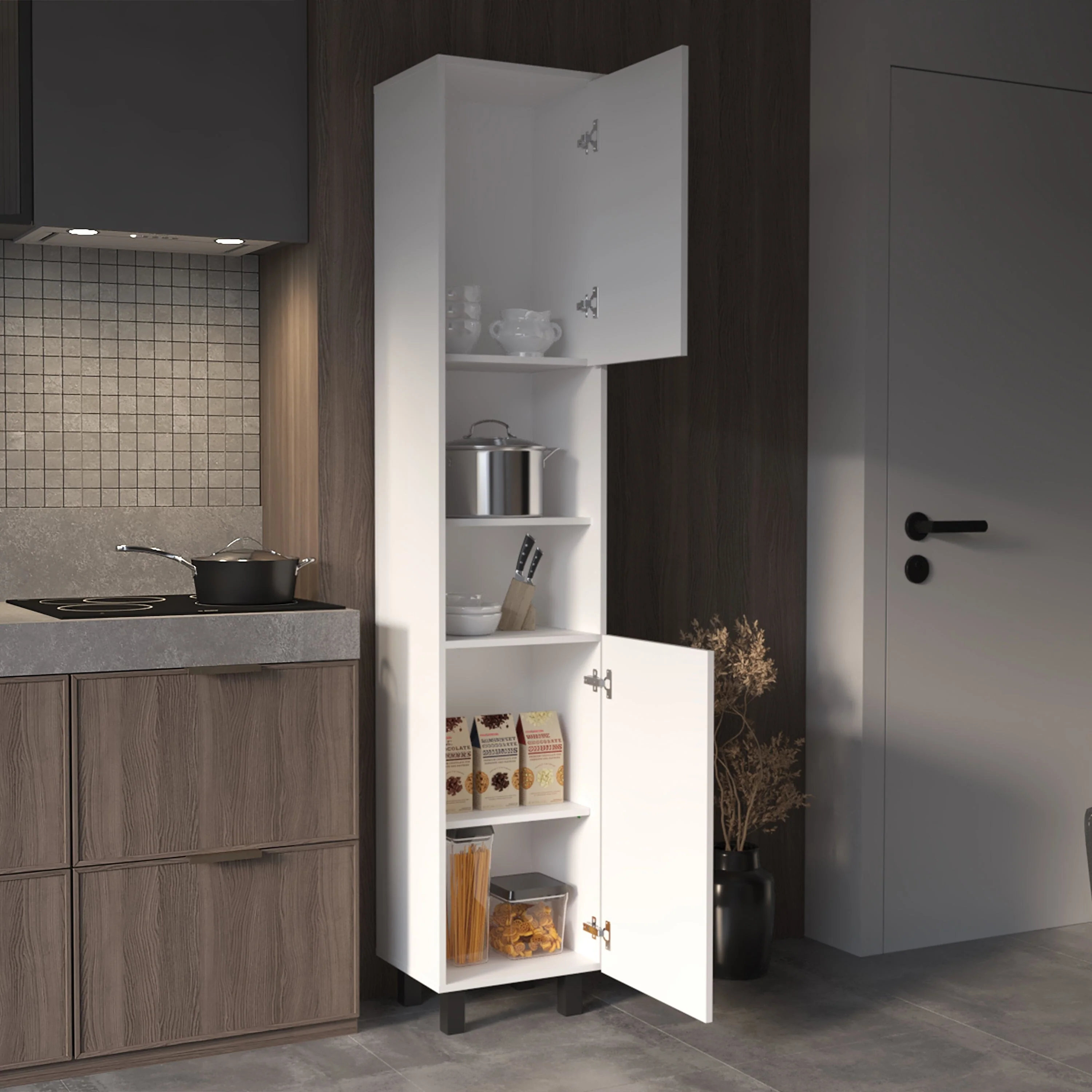 FM Furniture Sheffield 2-Door Pantry Cabinet