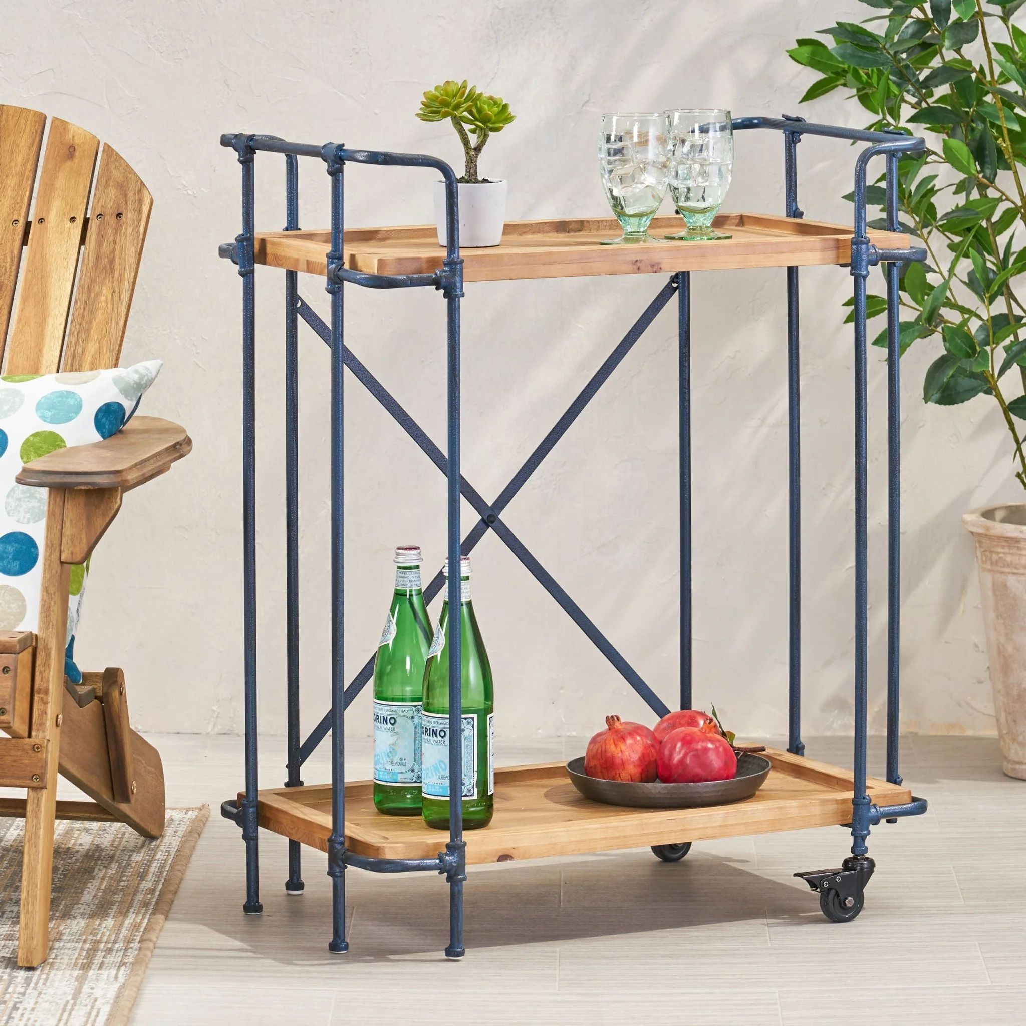 Metal Frame Bar Cart