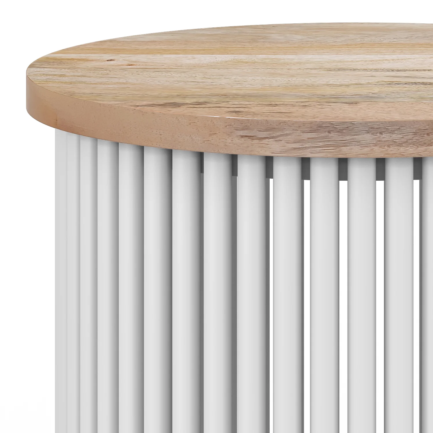Valiant Cylinder-Shaped Accent Table with Pipe Design Base