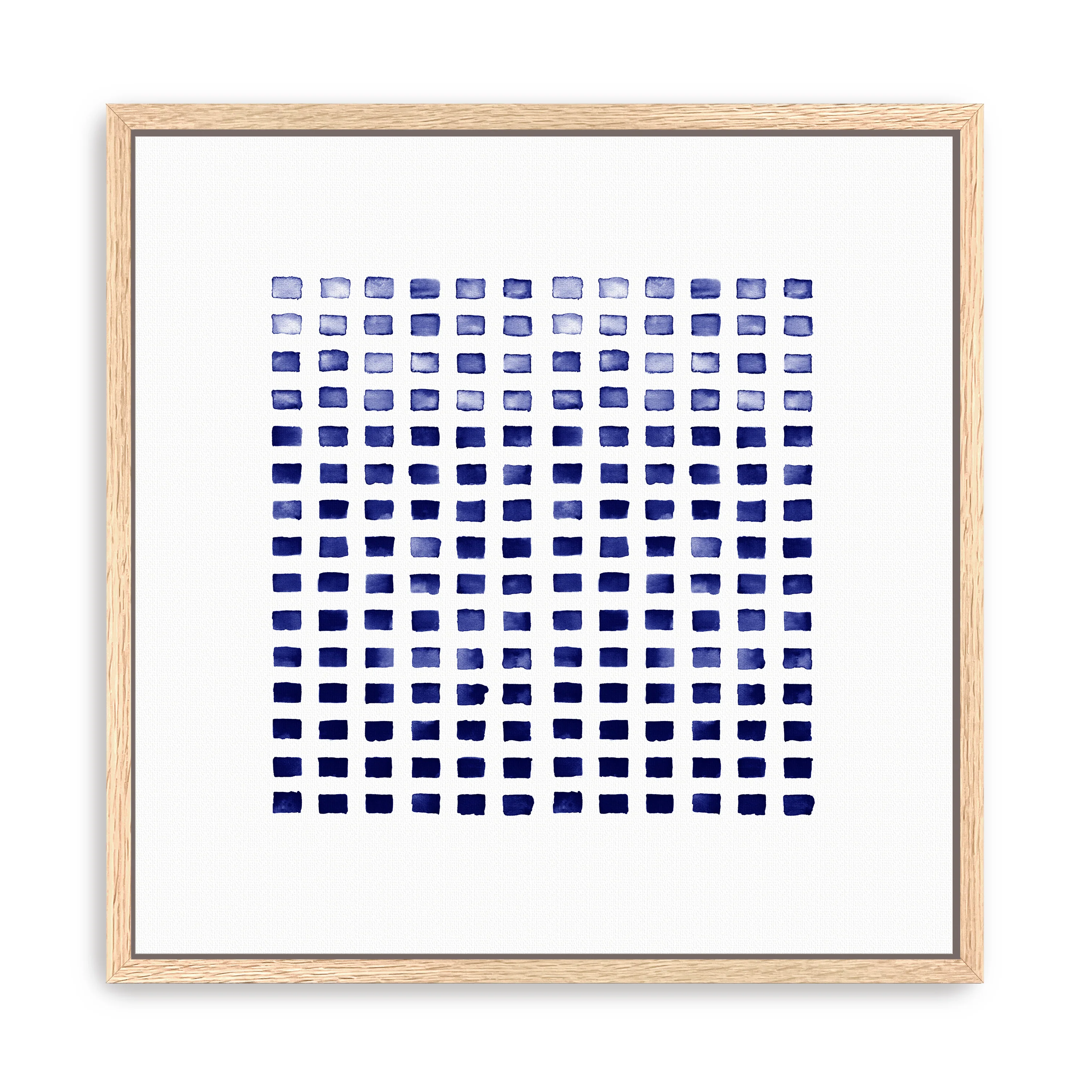 Indigo Blocks Canvas Giclee