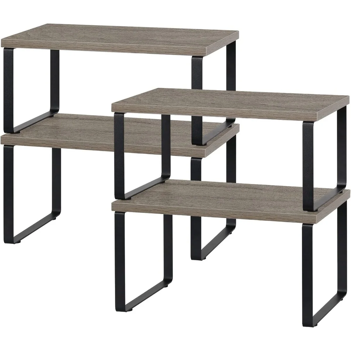 Stackable Kitchen Cabinet Shelves Organizer