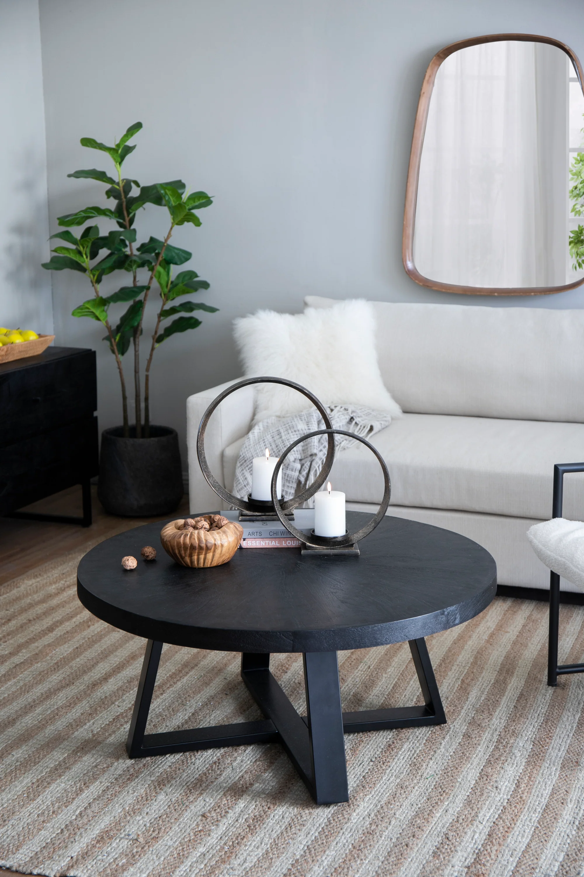 Round Coffee Table, Black