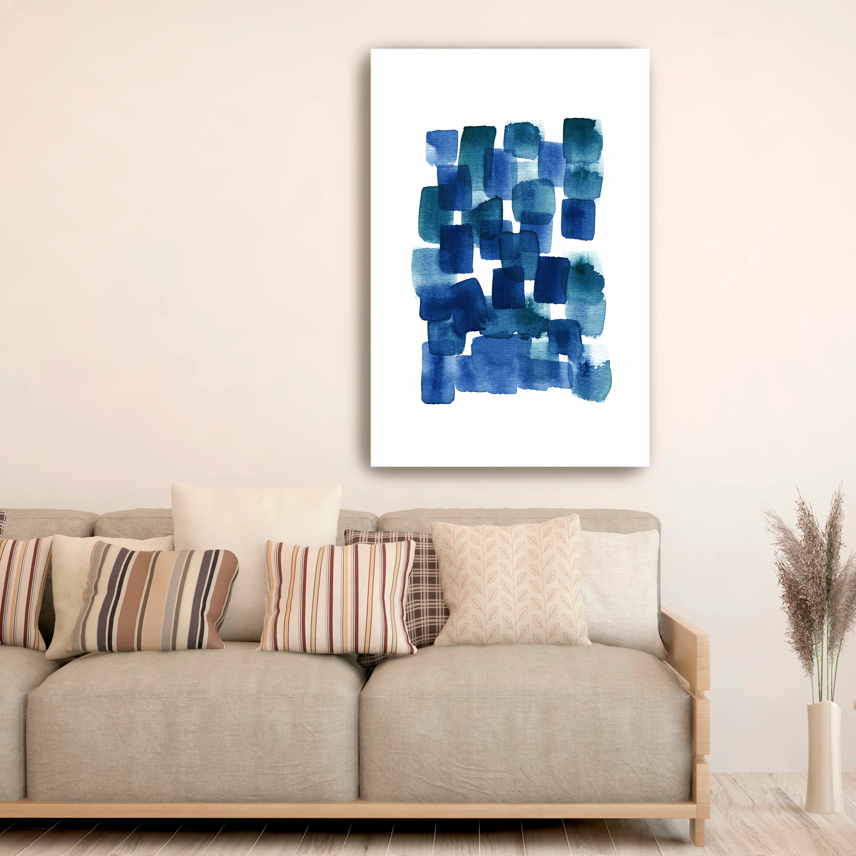 Green Blue White - Gardenwaters II Canvas Giclee