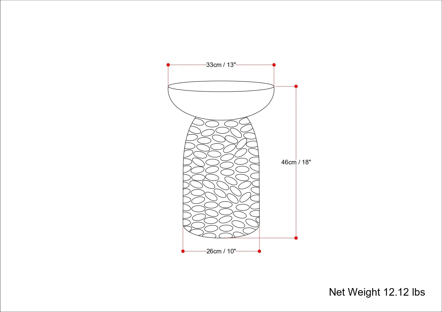 Centum Wooden Accent Table with Sleek Sculptural Design