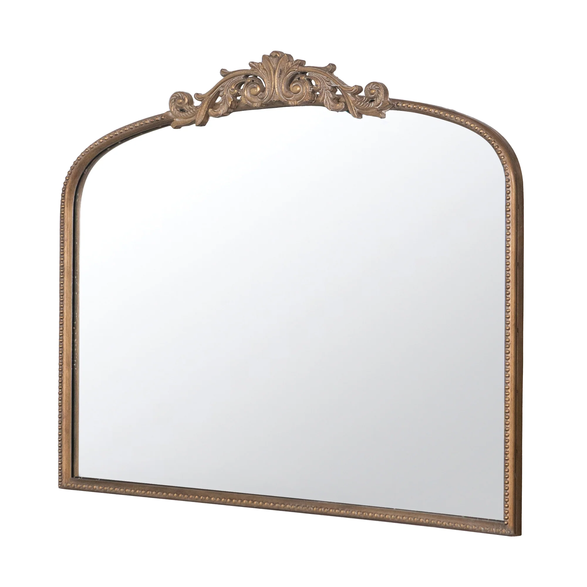 Arch Wall Mirror with Baroque Inspired Frame