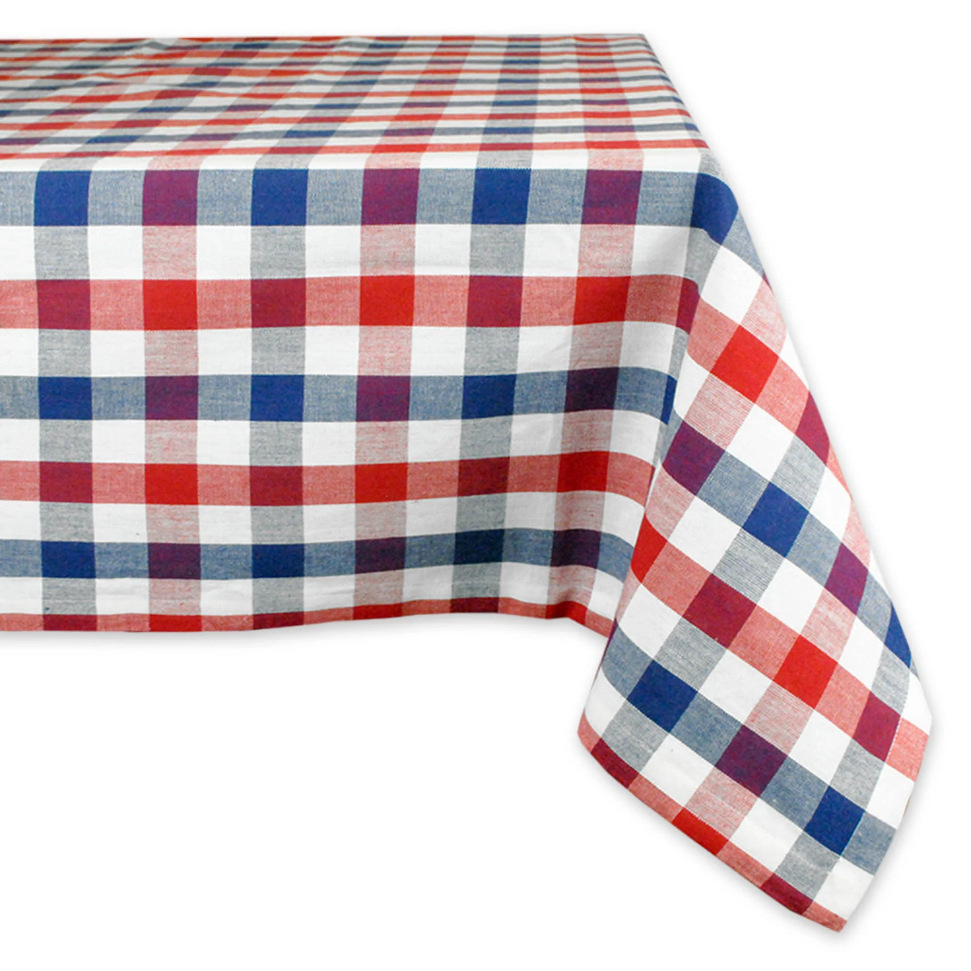 Red, White, & Blue Check Tablecloth