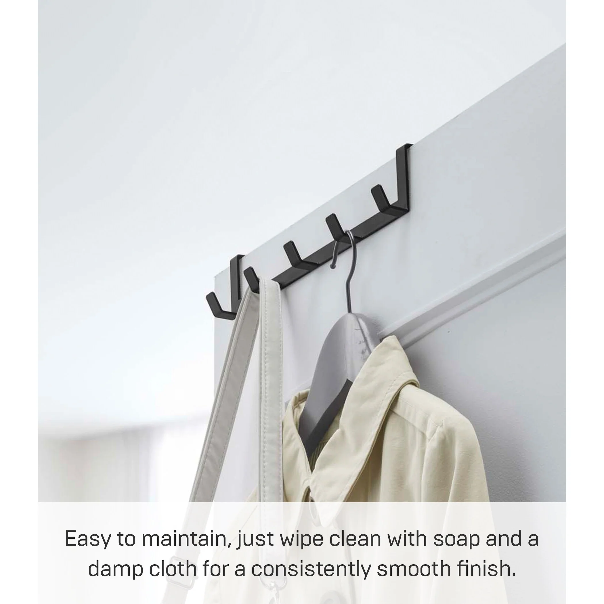 Yamazaki Home Over-the-Door Hanger, Steel, Up To 1.375