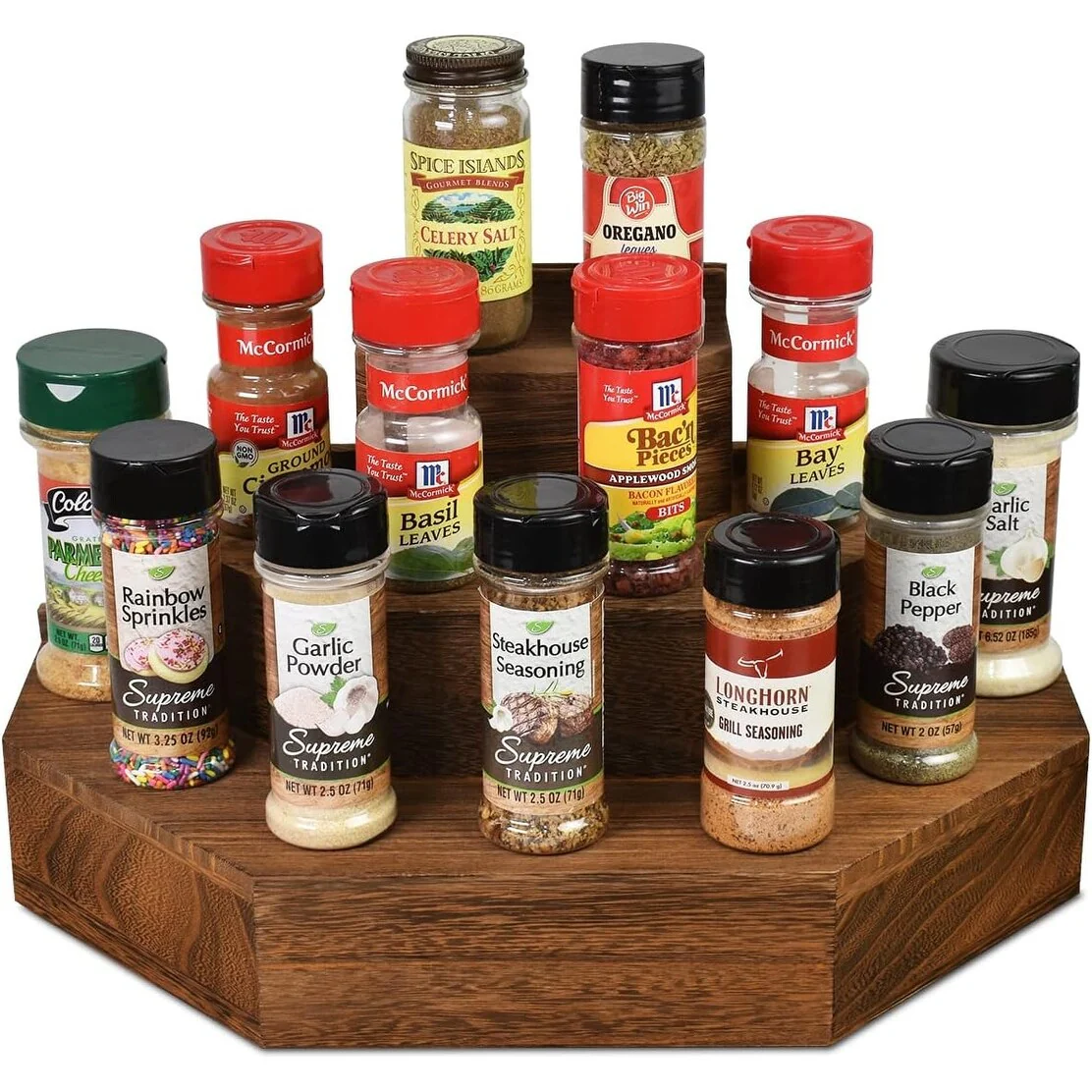 3-Tier Wood Stair Step Shelf Display Stand - S