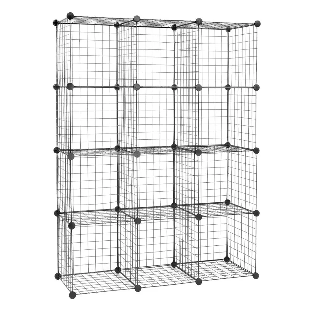 12-Cube Wire Shelf Storage Metal Shelves Modular Metal shelve