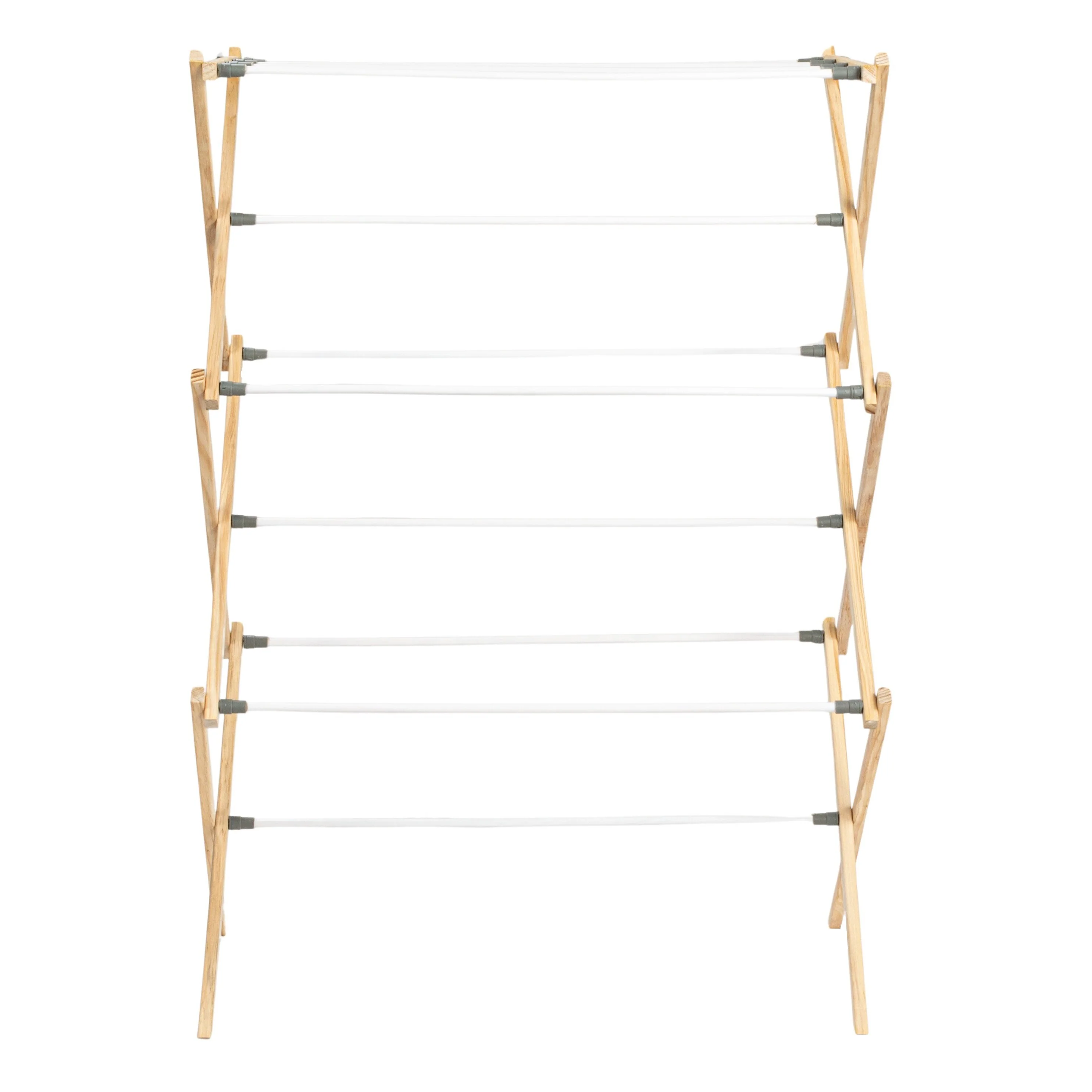 Household Essentials Pine Wood X-Frame Drying Rack