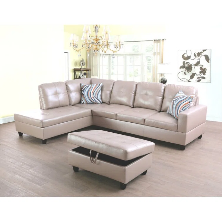 Maumee Faux Leather Sectional