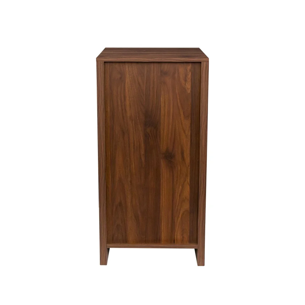 28 Slots Wood Wine Bar Cabinet with Storage Shelves - N/A