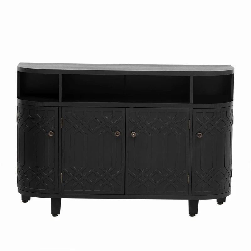 48''W Storage Cabinet with Four Doors and Adjustable Shelves - N/A