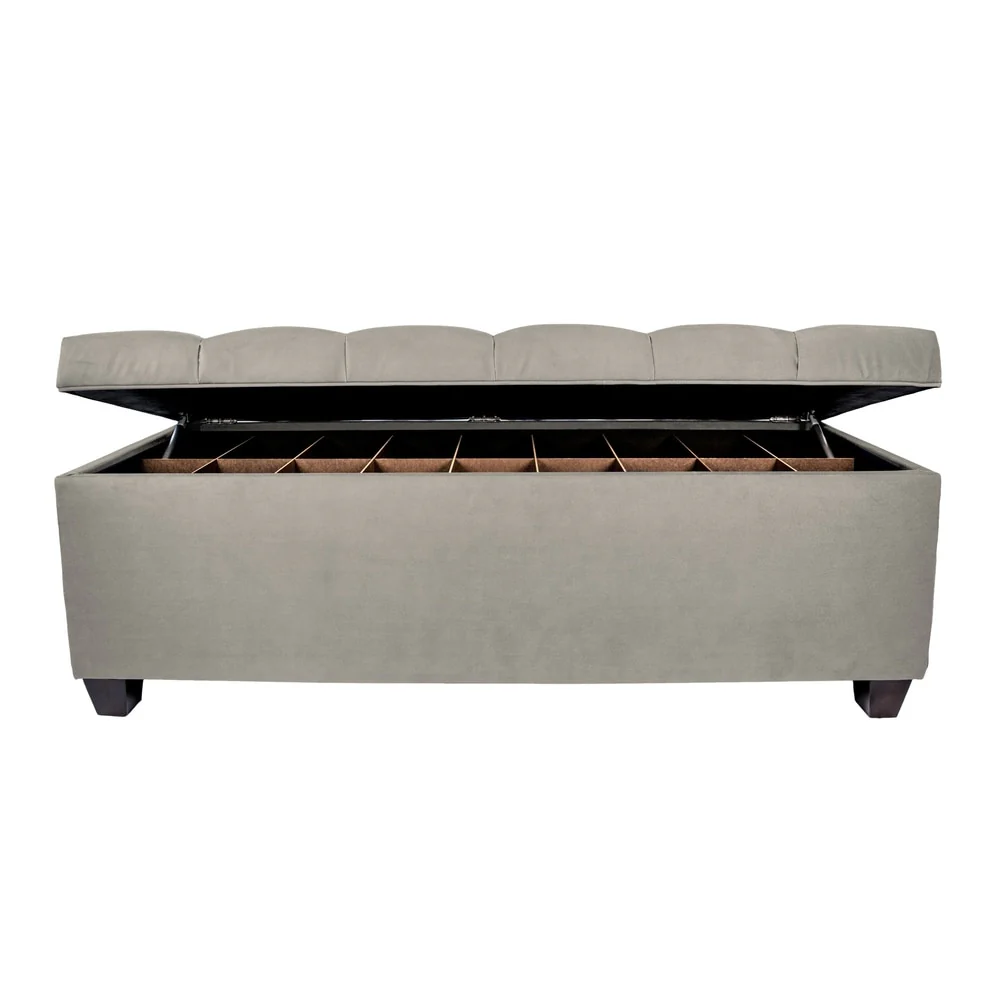 MJL Furniture-Sole Secret Obsession Diamond-tufted Shoe Storage Bench