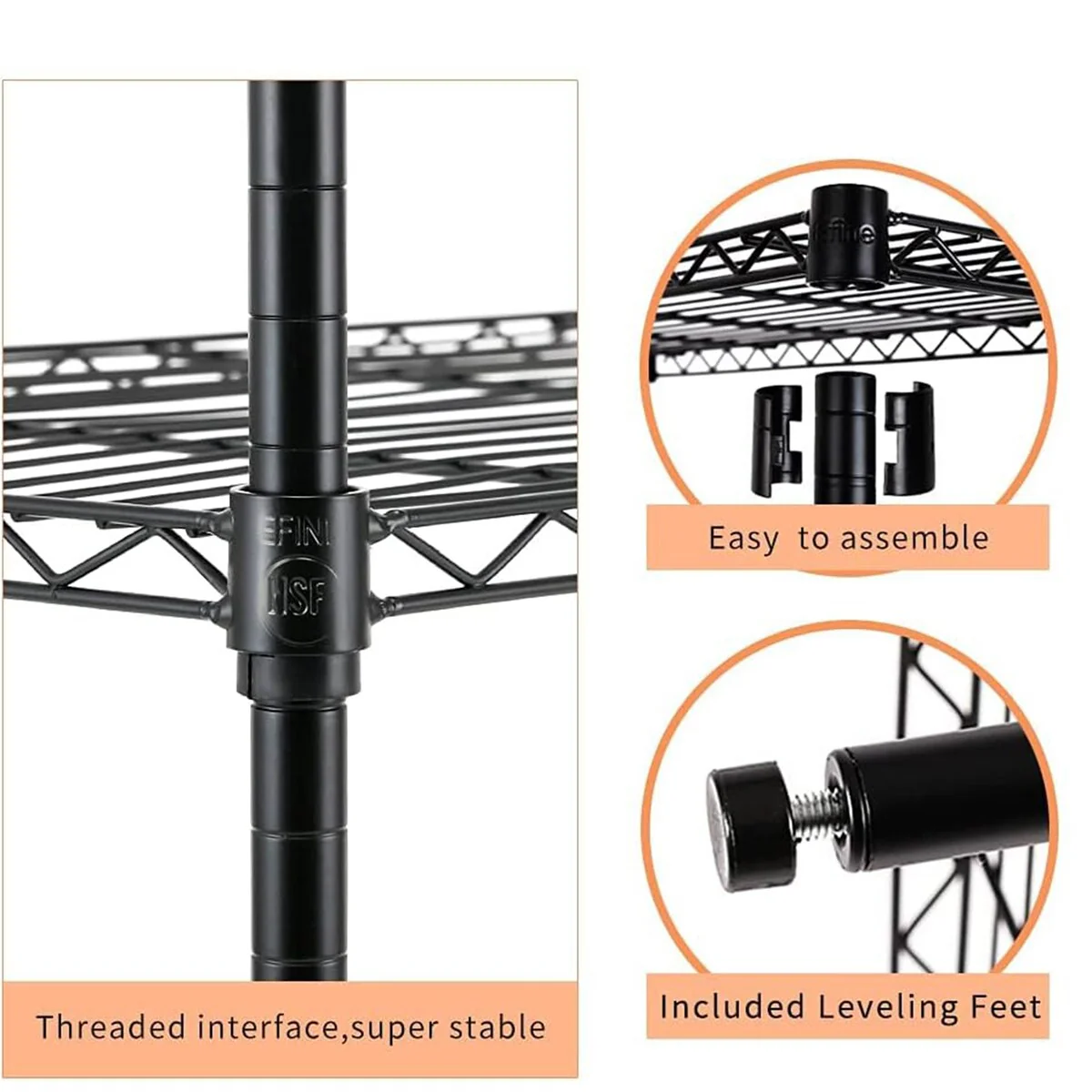 4/5-Tier Steel Shelving Unit Heavy-Duty Storage Rack