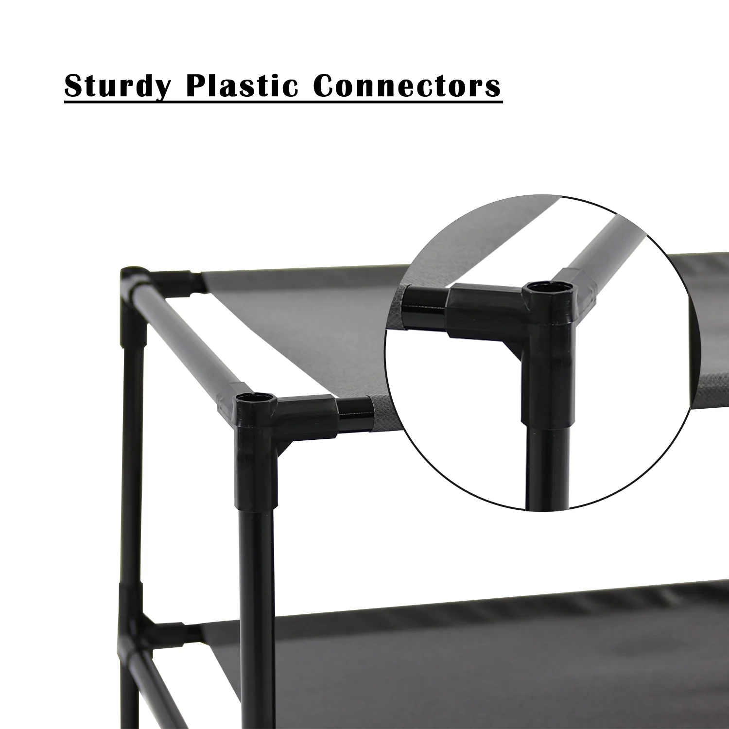 Modern Waterproof Shoe Rack Organizer Tower for Small Spaces Black