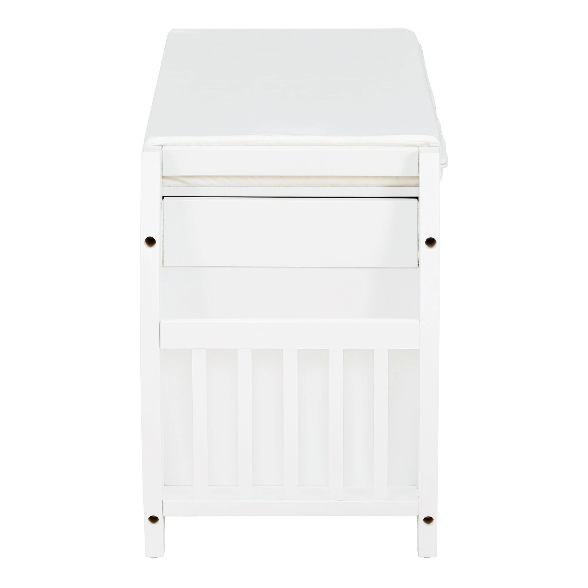 Multifunctional Storage Bench with Cushion and Curved Side Panel for Entrance and Living Room