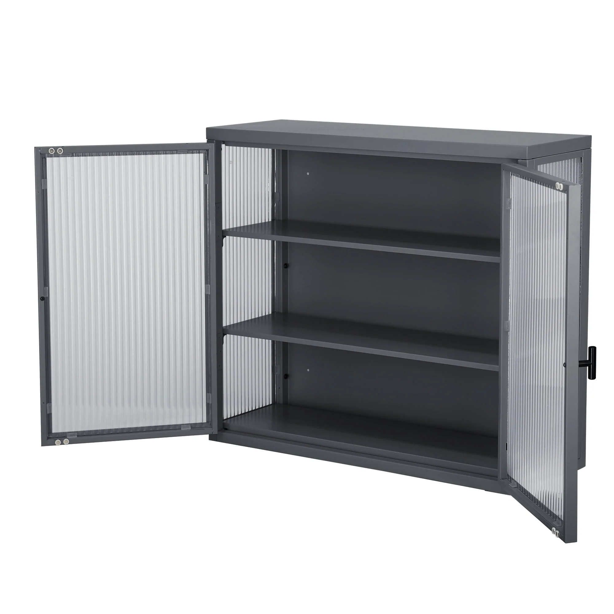 Retro Style Glass Door Wall Cabinet