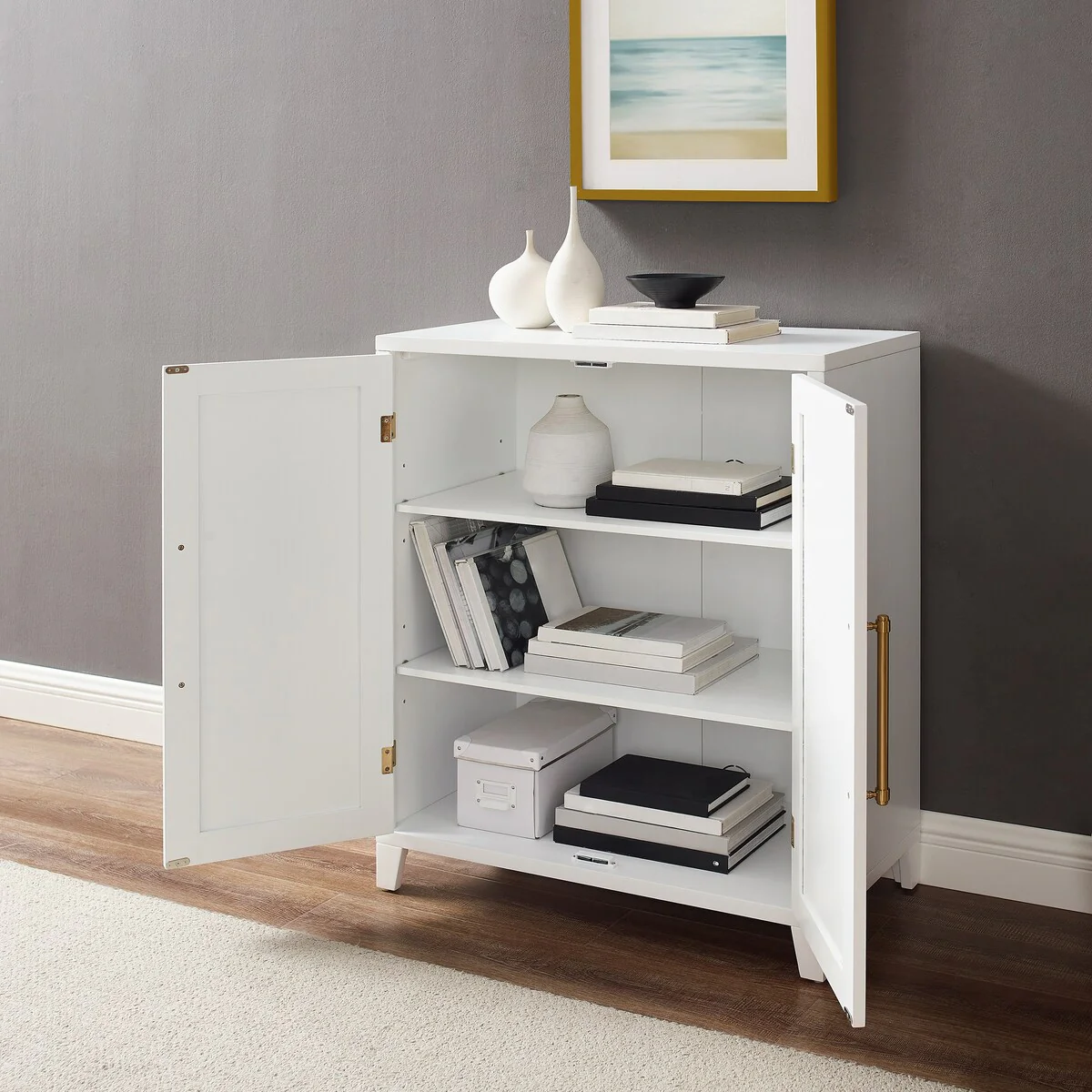 Crosley Roarke Stackable Kitchen Pantry Storage Cabinet