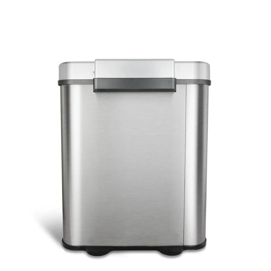 NINESTARS 18 Gallon Dual Compartment Motion Sensor Trash Can DZT-70-11R