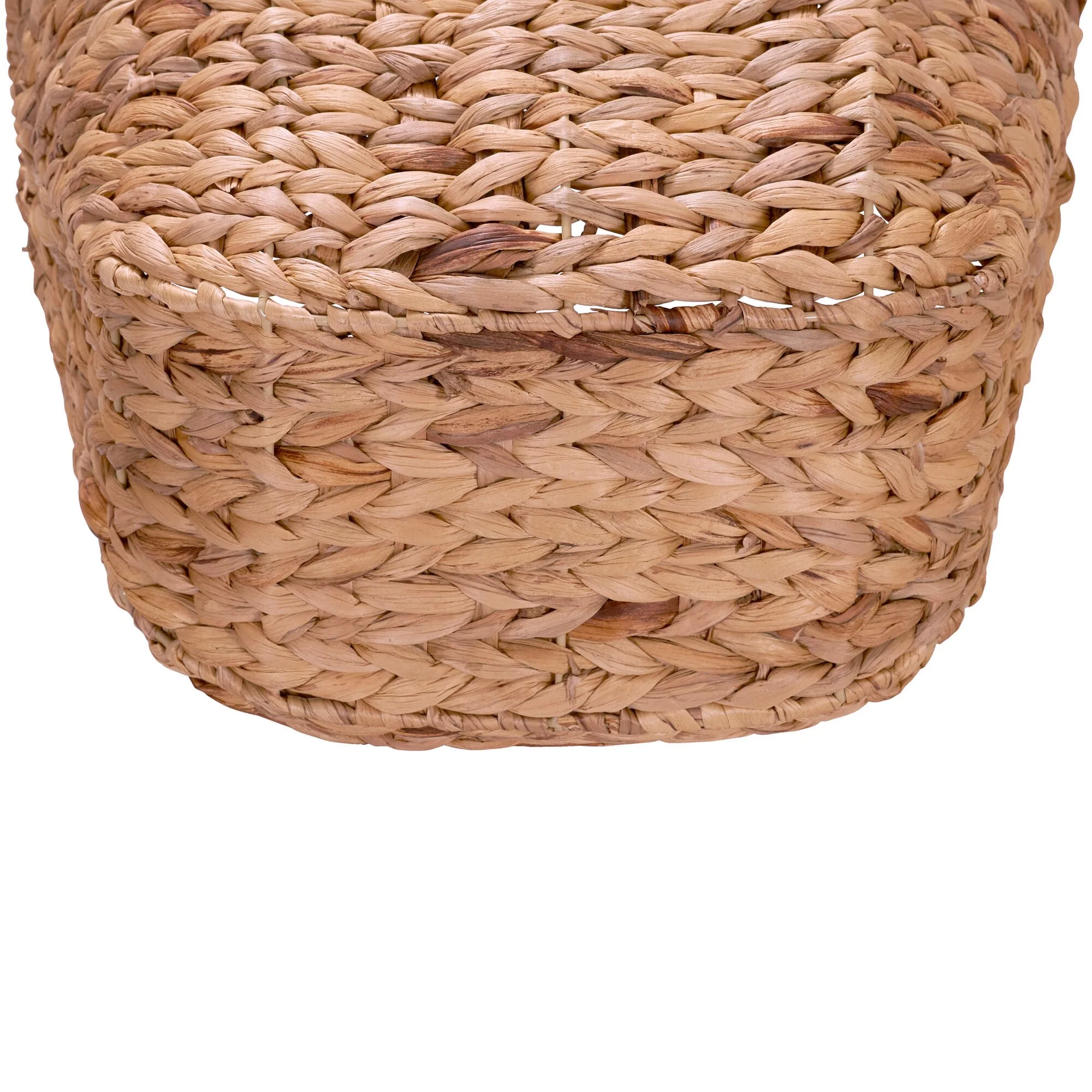 Household Essentials Tall Water Hyacinth Wicker Basket with Handles