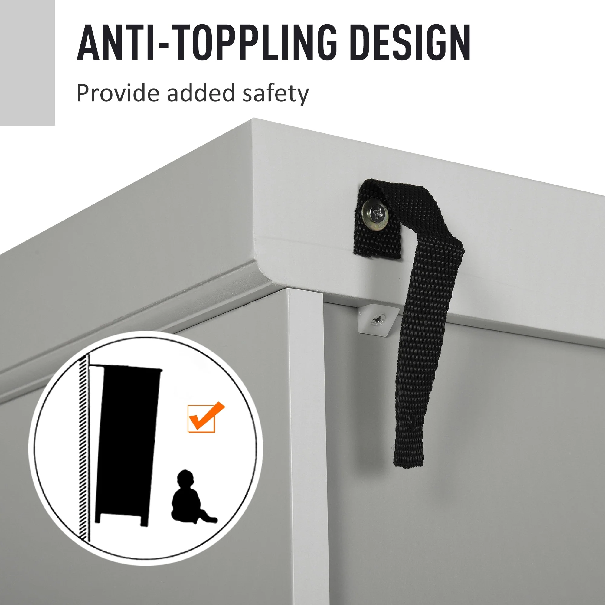 HOMCOM Modern Kitchen Pantry Freestanding Cabinet Cupboard - 30