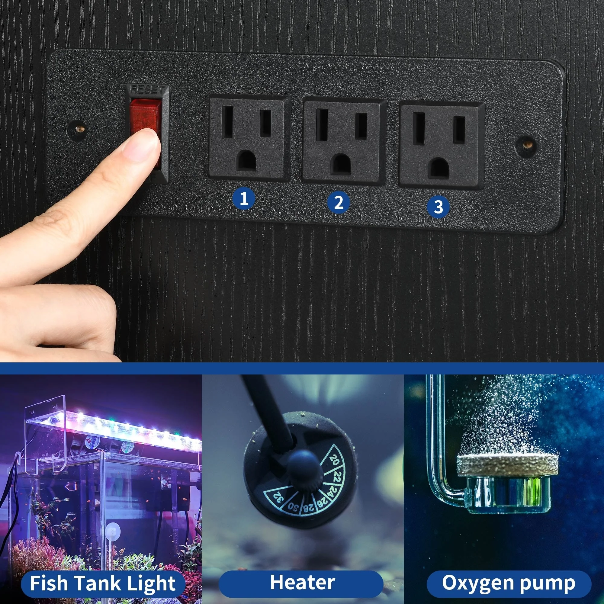 Moasis 40-50 Gallon Aquarium Stand Cabinet Fish Tank Stand with Power Outlets