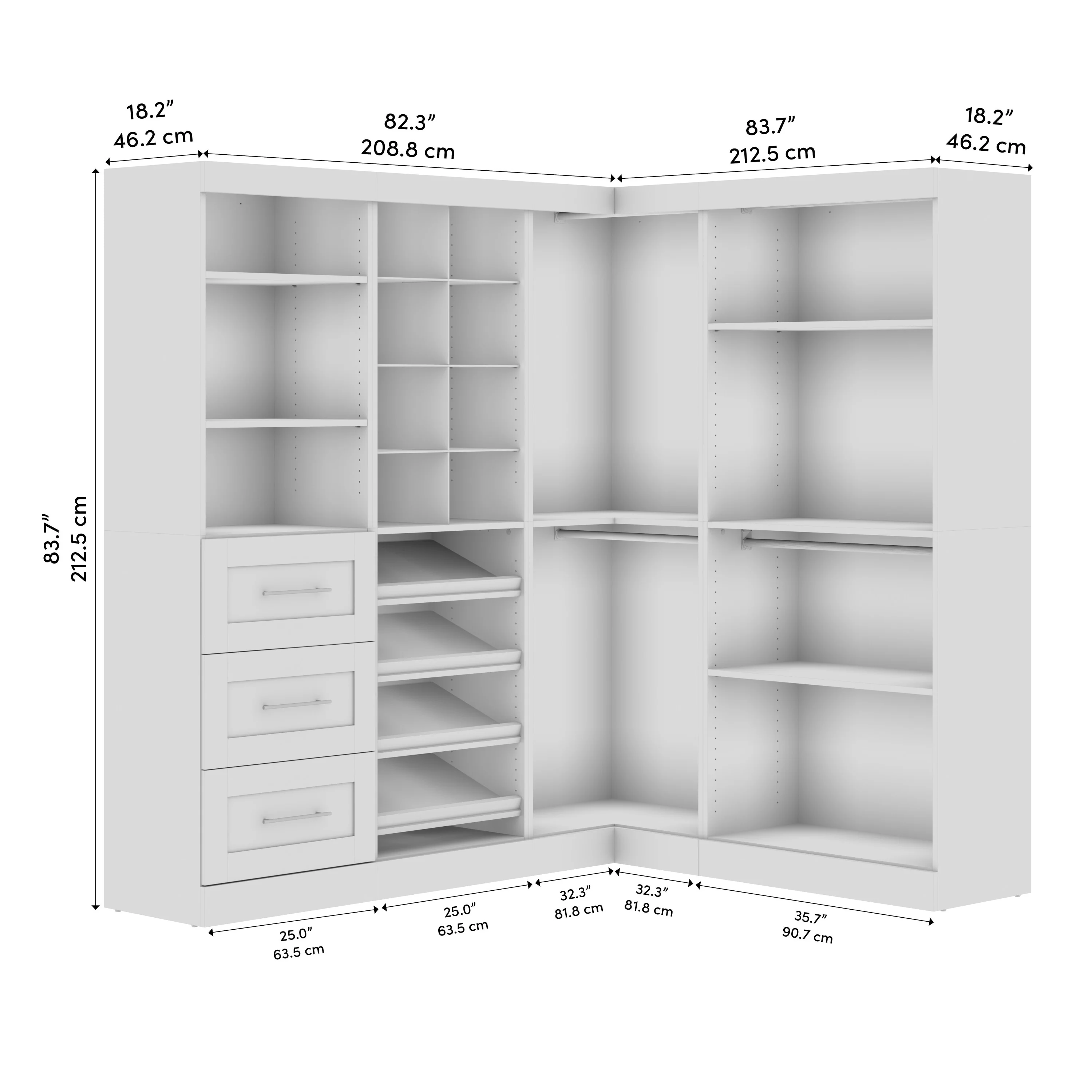 Pur 83W Walk-In Closet Organizer by Bestar