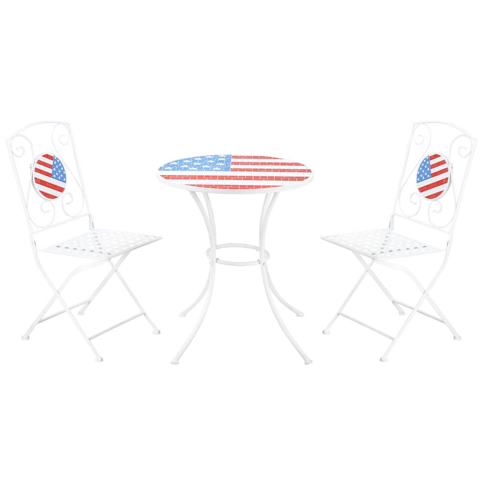 3 Piece Mosaic Americana Patio Bistro Set