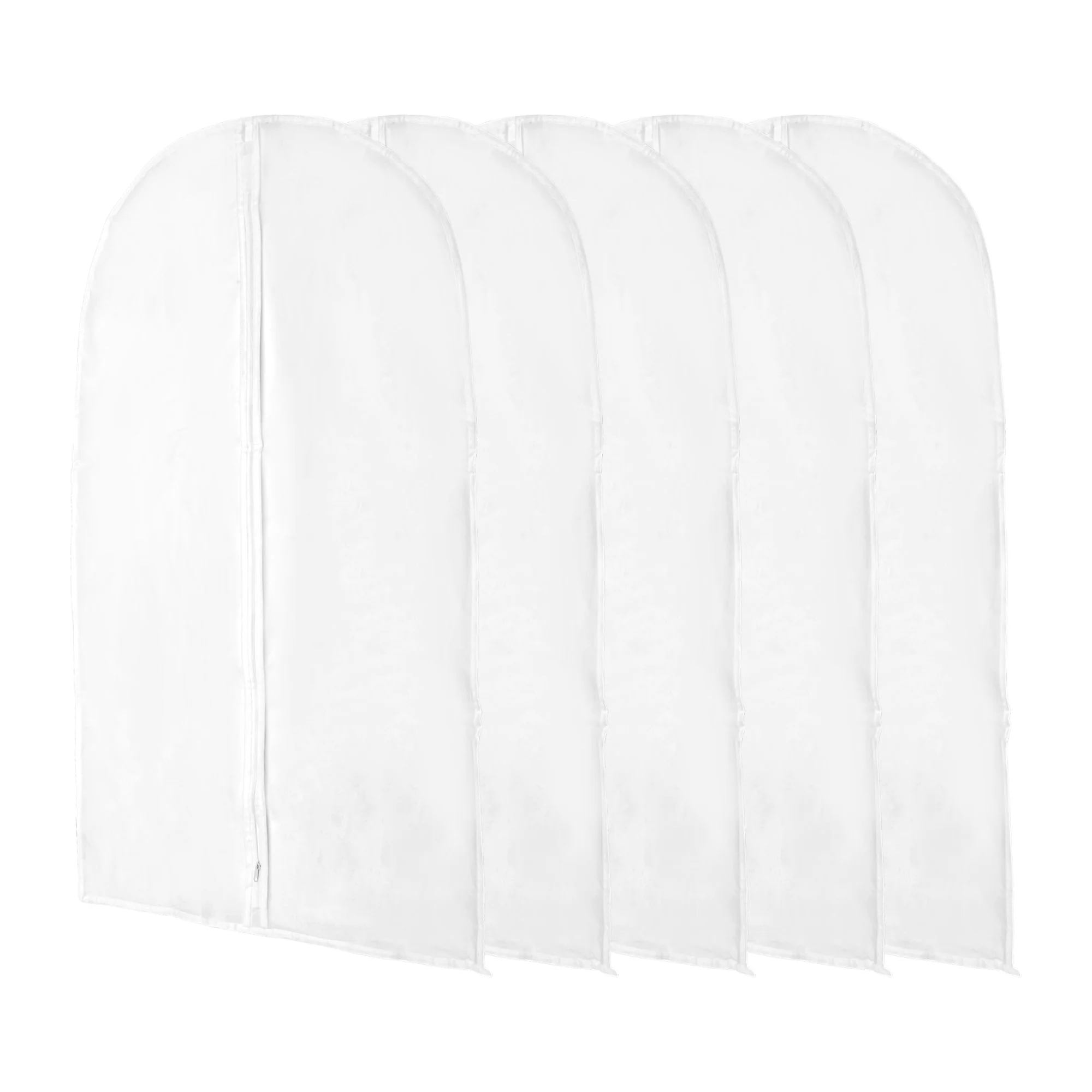 Dustproof Garment Bag Zipper Clothing Dust Cover 5pcs