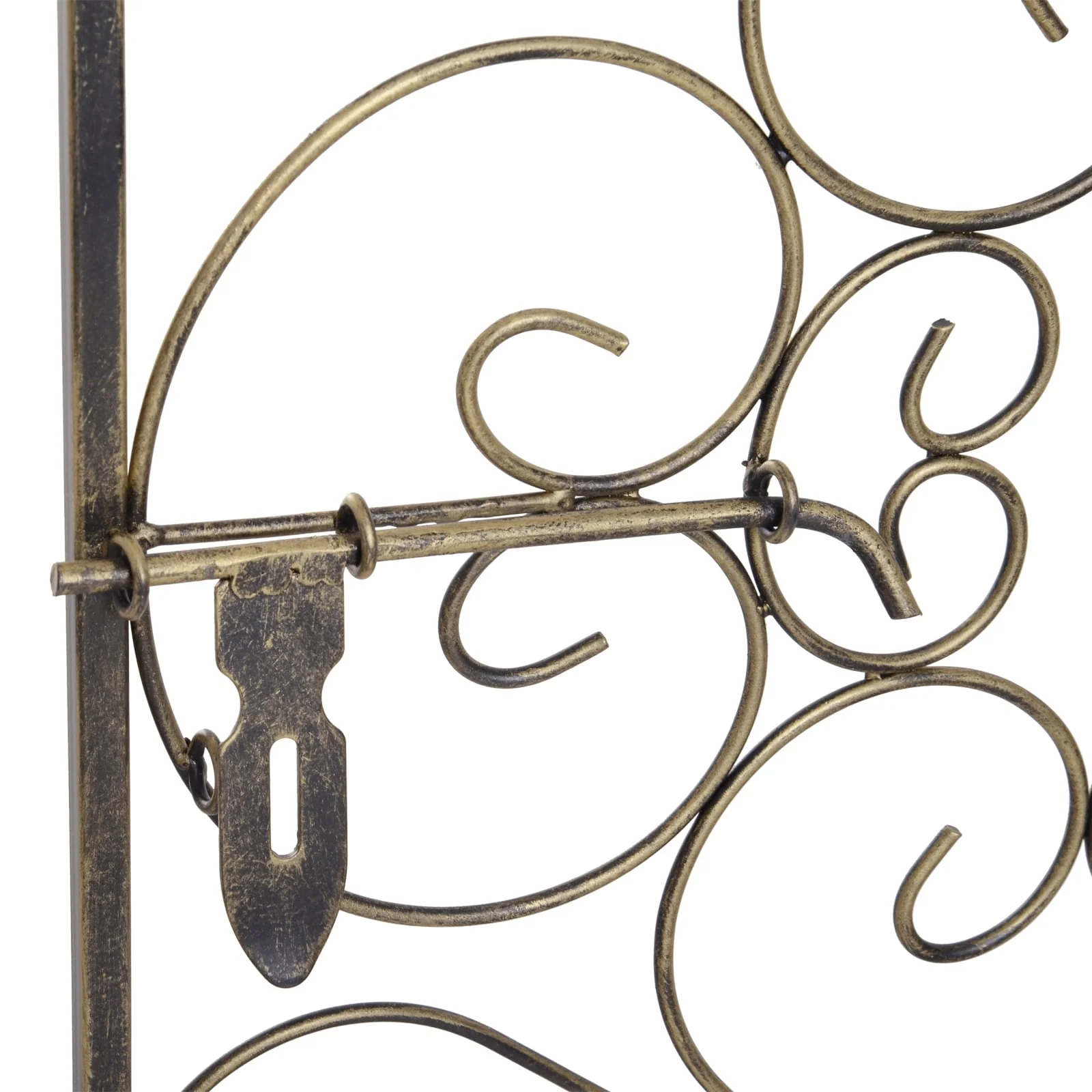 HOMCOM 45 Bottle Wrought Iron Wine Rack Jail with Lock - Antique Bronze - 17.5*14.25*52