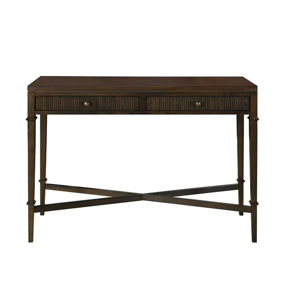 2-Drawer Console Table with X-Shaped Base