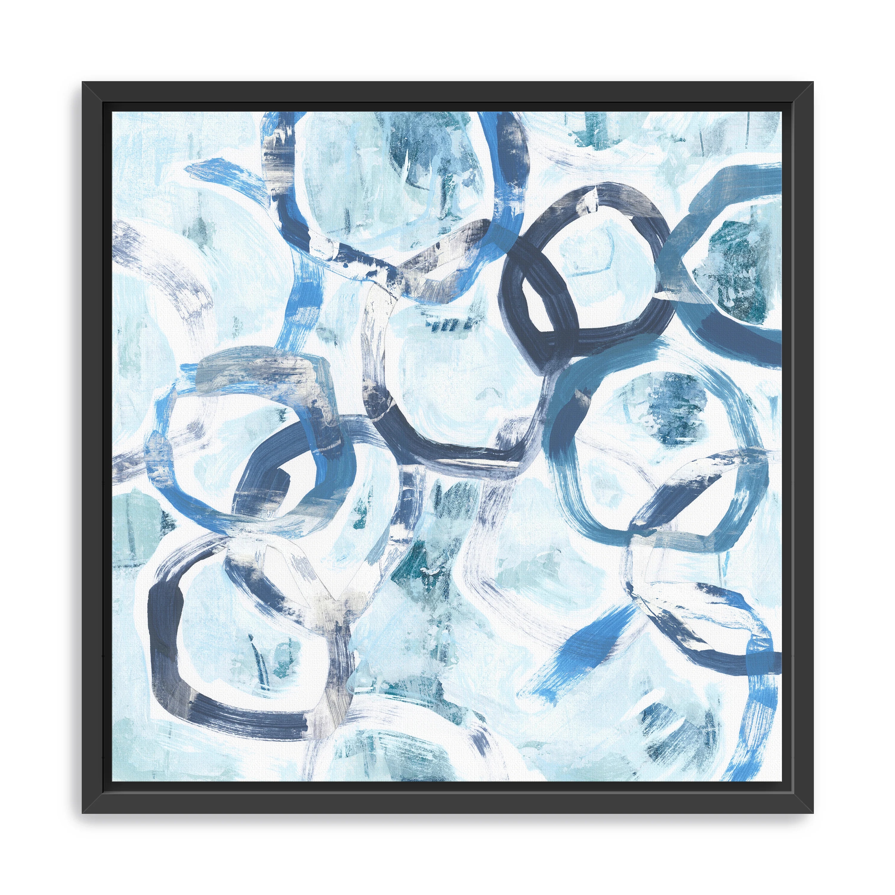 Blue Circlet I Canvas Giclee