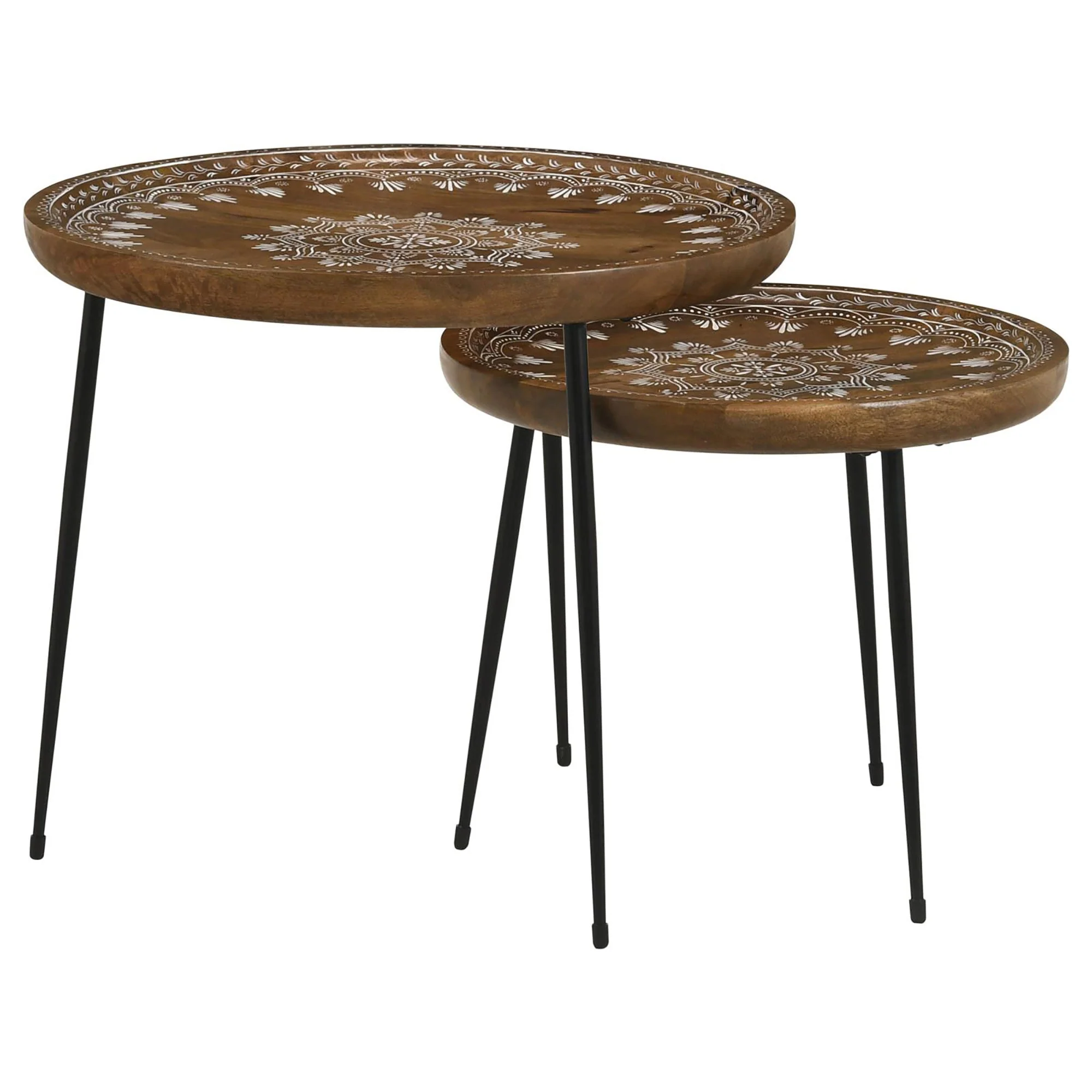 2-Piece Nesting Table with Flared Legs