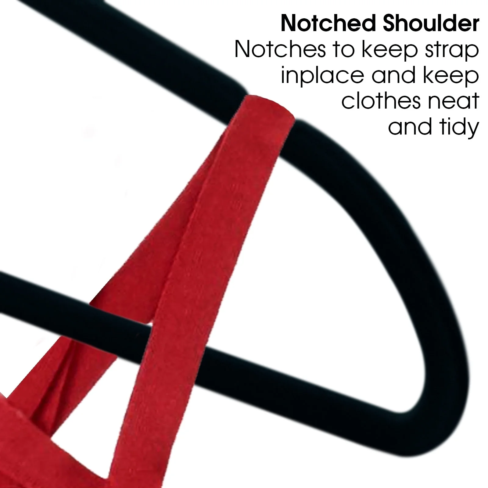 Elama Home 50Pc Velvet Slim Clothes Hangers w/SS Swivel Hooks in Black