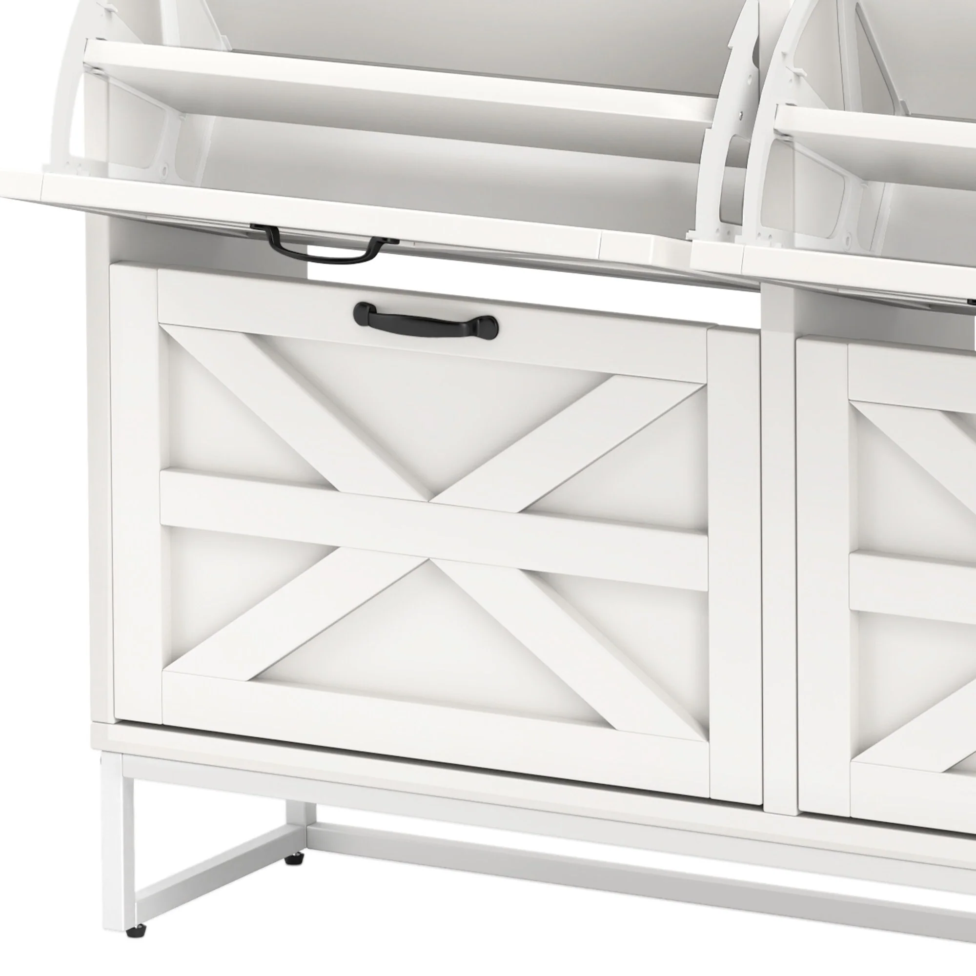 Moasis 24 Pairs Farmhouse Shoe Storage Cabinet 4 Flip Drawers Shoe Organizer