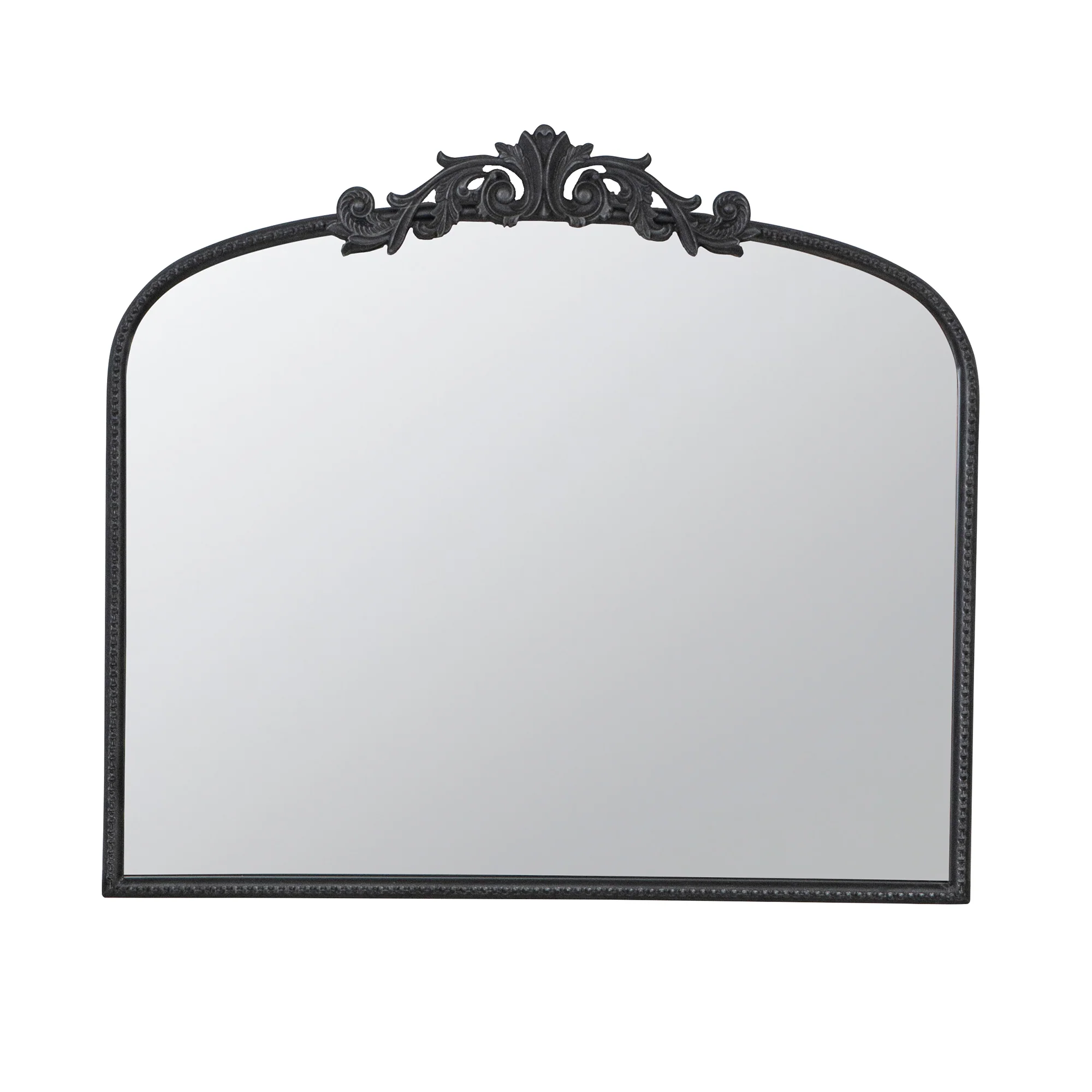 40 x 31 Wall Arch Mirror with Baroque Inspired Frame