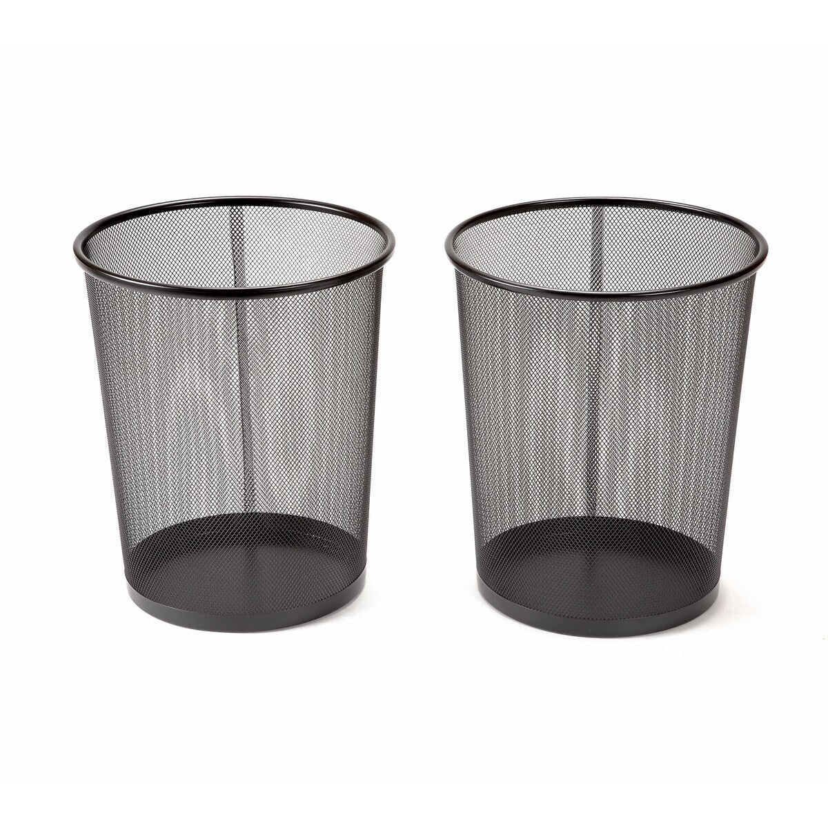 Seville Classics 6 Gal. Round Mesh Trash Can Recycling Bin (2-Pack)