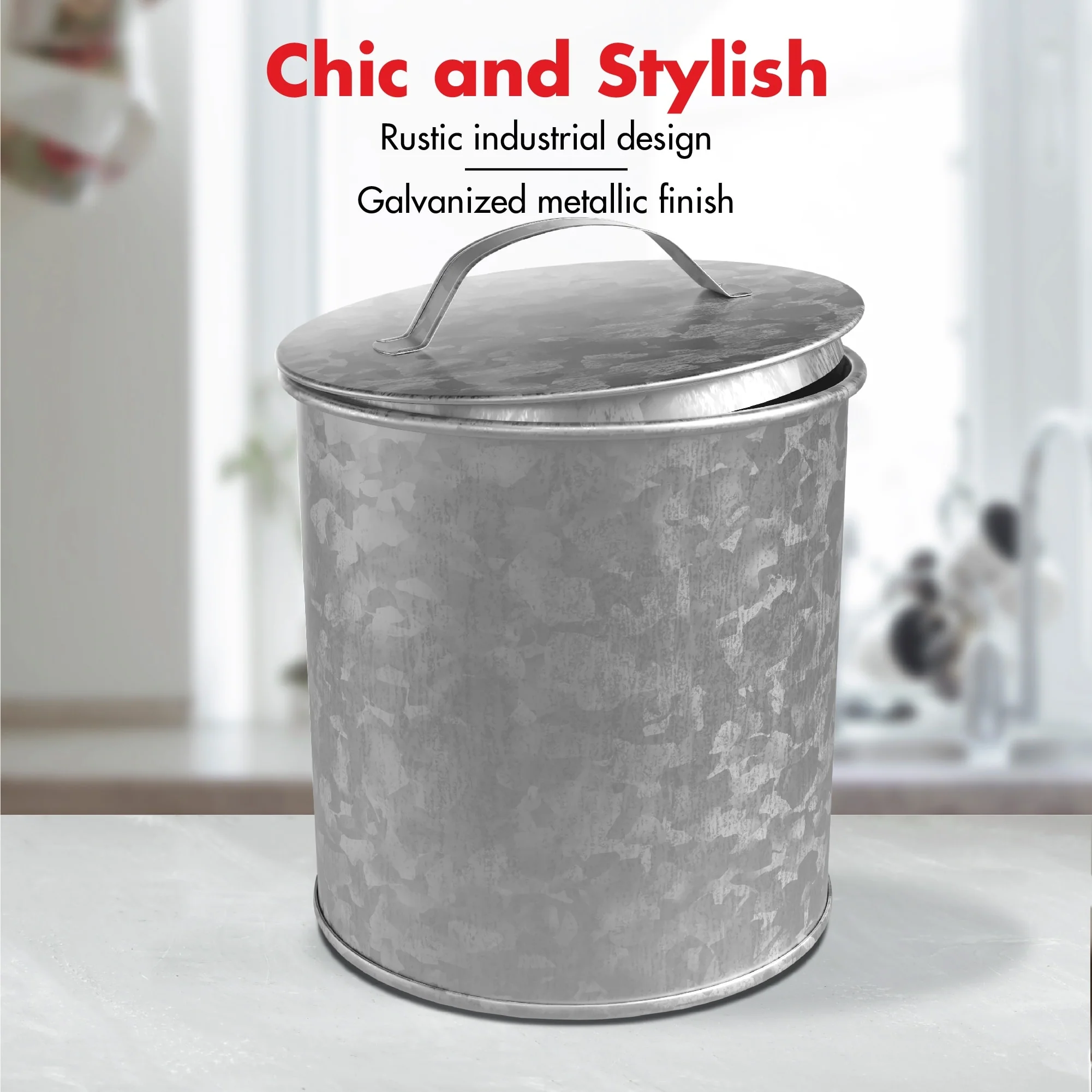 Amici Newport Galvanized Metal Storage Canister